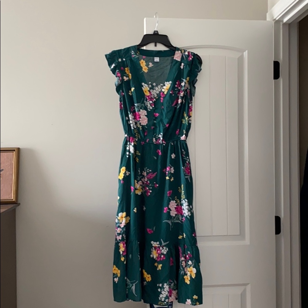Flowery midi dress
